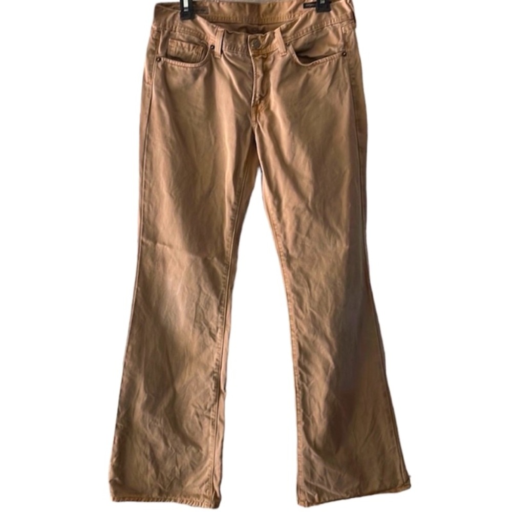 Citizens of Humanity “Ingrid” khaki low rise flare jeans